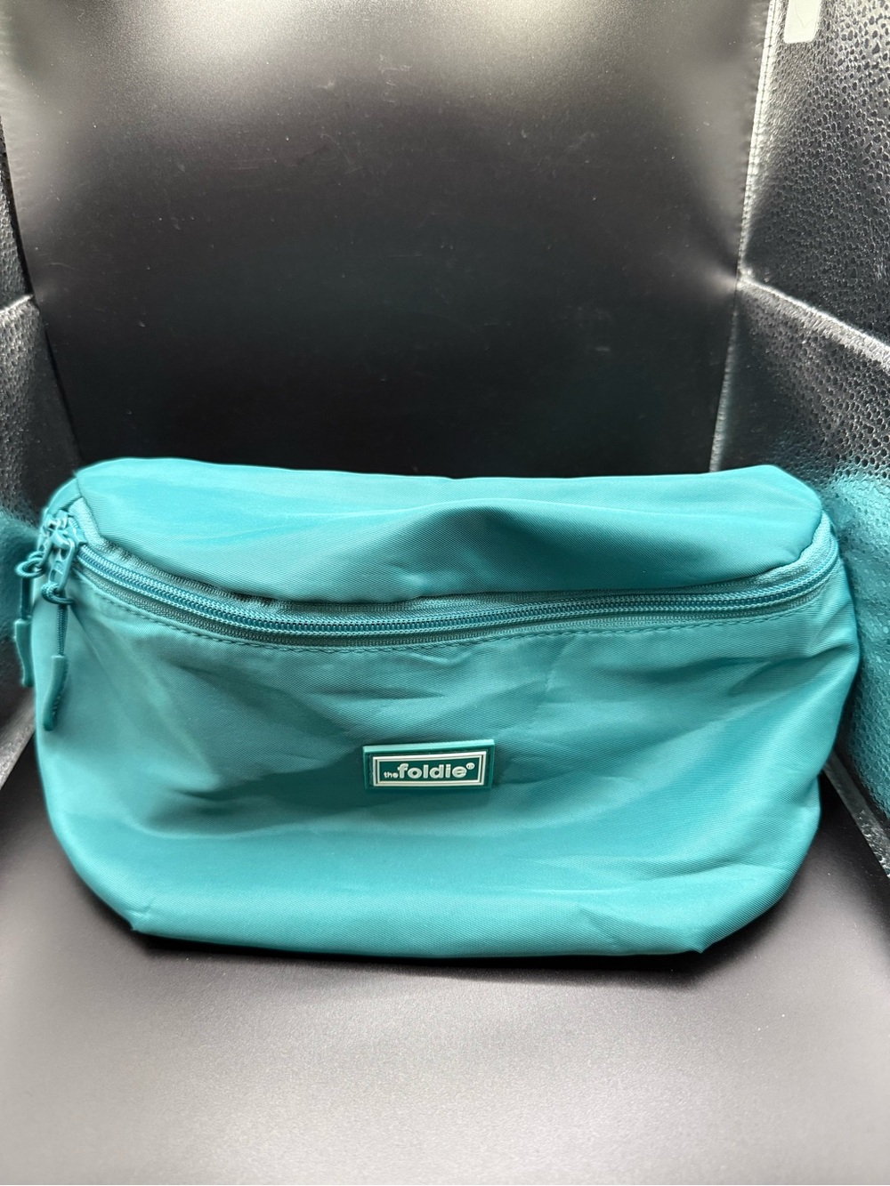 The Foldie Teal Green Fanny Pack Belt Bag RFID Safe